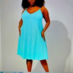 Torrid NWOT Midi Rayon Slub V Neck Cami Beach Dress